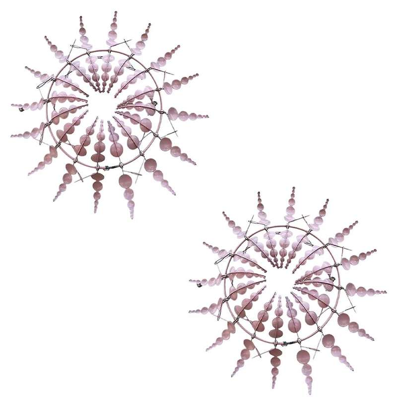 Pink Magic Metal Windmill New Kinetic Metal Windmill, Suitable for Yard and Garden