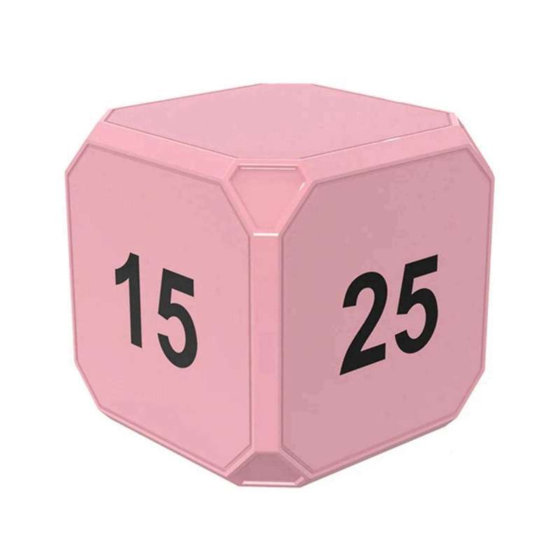 Pink Flip-To-Change Mini Digital Timer, LED Display, 4 Preset Times, Dual Mode, Countdown Cooking Ti