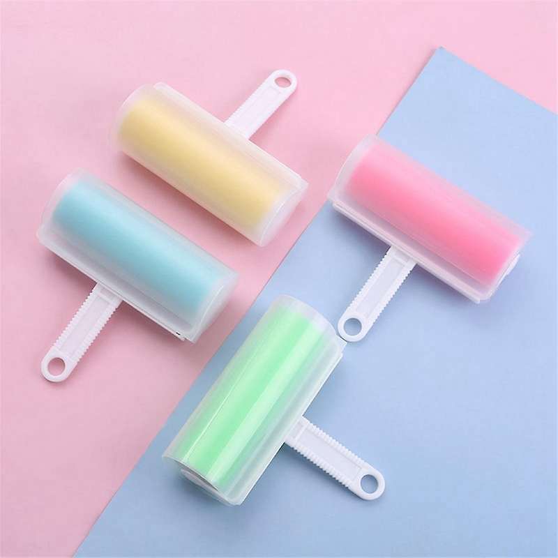 Pink-,Washable Reusable Household Cleaning Remover Portable Hair Rolle Clothes Hair Pet Hair Sticky