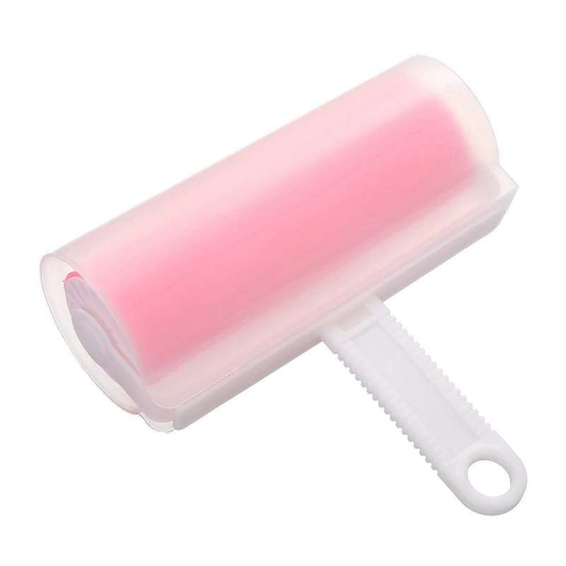 Pink-,Washable Reusable Household Cleaning Remover Portable Hair Rolle Clothes Hair Pet Hair Sticky