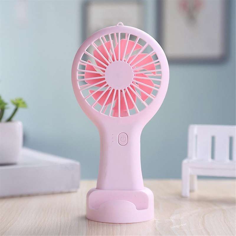 Pink Portable Mini Handheld Fan USB Rechargeable Fan for Office Dormitory Student Gift Long Enduranc