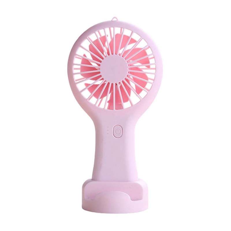 Pink Portable Mini Handheld Fan USB Rechargeable Fan for Office Dormitory Student Gift Long Enduranc
