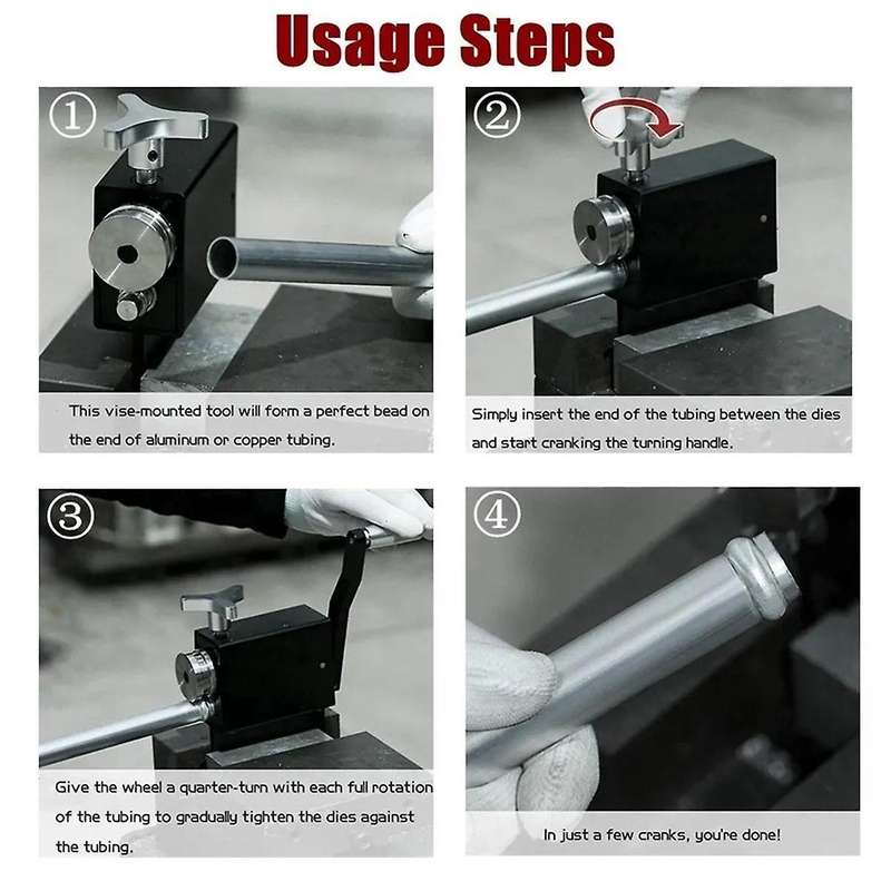 Pipe Tubing Beader Tool Intercooler Pipe Bead Form Roller Machine Steel Tube Pipe Beading Tool for 5