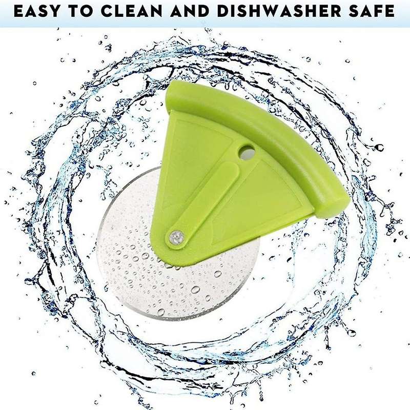 Pizza Cutter Wheel with Protective Guard-Portable Pizza Slicer with Sharp Stainless Steel Blade, Bla