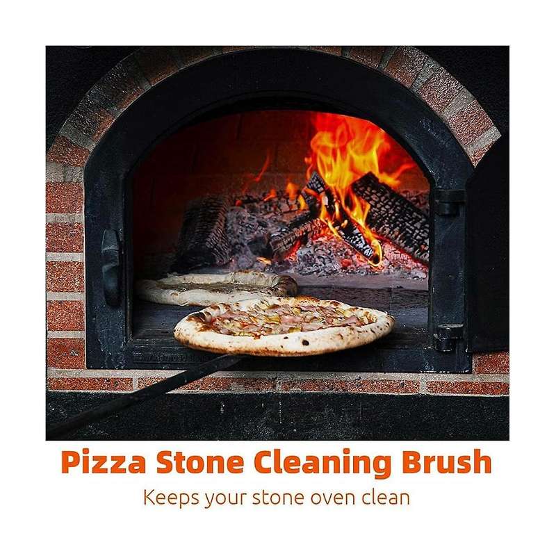 Pizza Oven Brush Barbecue Brushes Wooden Handle Grill Scraper Pizza Stone Cleaning Brush Household
