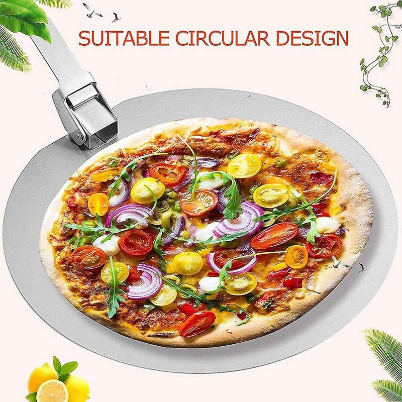 Pizza Paddle 12 Inch, Folding Stainless Steel Pizza Peel, Handle Pizza Paddle Shovel, Baking Tools f