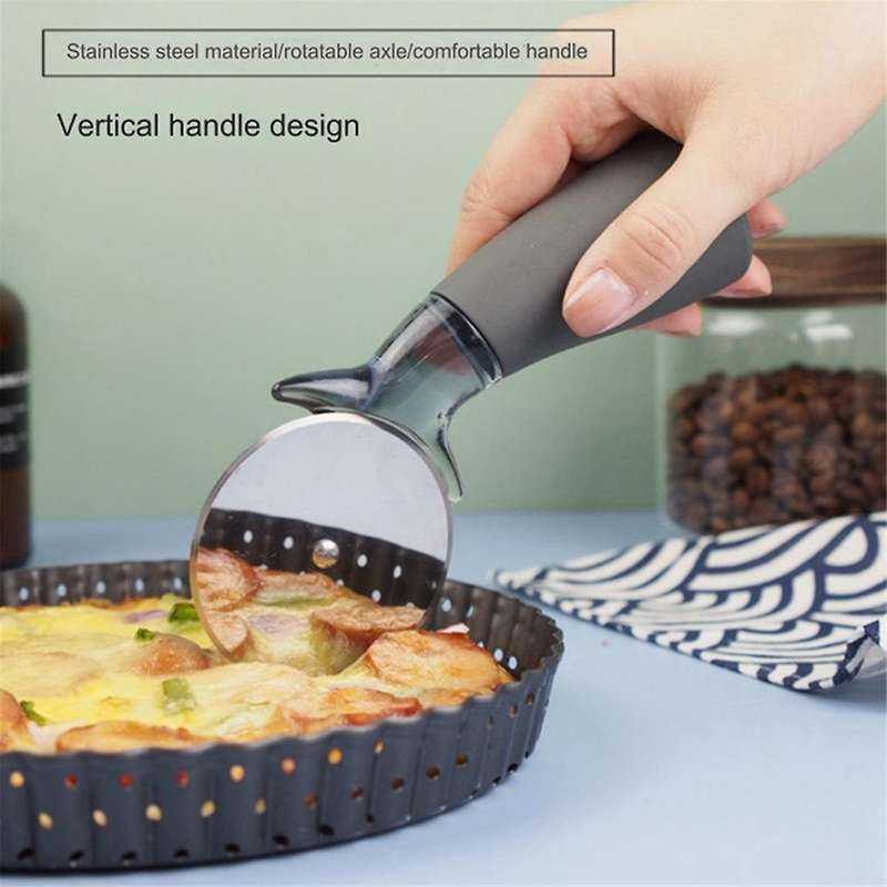 Pizza Slicer Stainless Steel Round Pizza Wheel Pastry Slicer Roller Dough Divider