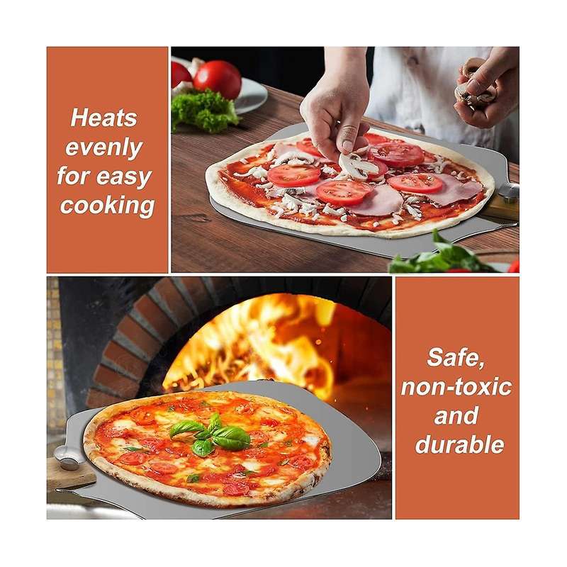 Pizza Peel 12 Inch Pizza Paddle with Foldable Wood Handle Easy Storage Pizza Shovel Pizza Turning P