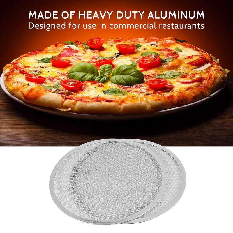 Pizza Screen, Pizza Pan,pizza Pan for Oven, Pizza Tray, 12 Inch Seamless-rim Aluminum Non Stick Piz