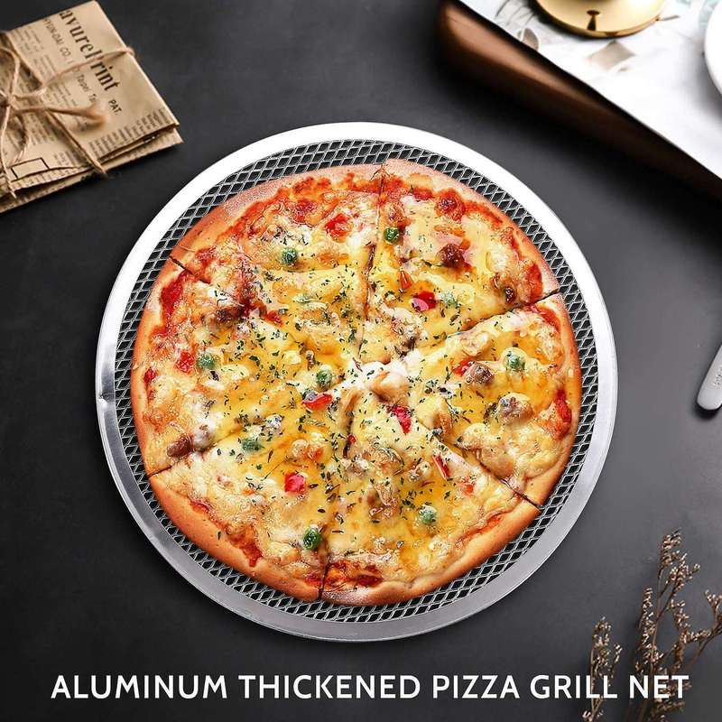 Pizza Screen, Pizza Pan,pizza Pan for Oven, Pizza Tray, 12 Inch Seamless-rim Aluminum Non Stick Piz