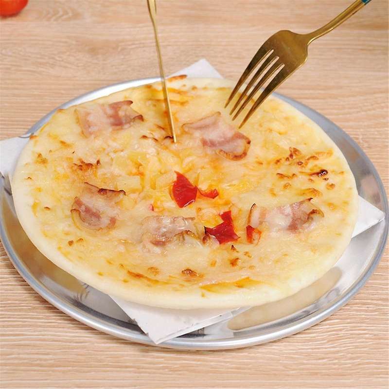 Pizza Pan/Tray, Narrow Rim, Aluminum, 8 Inch