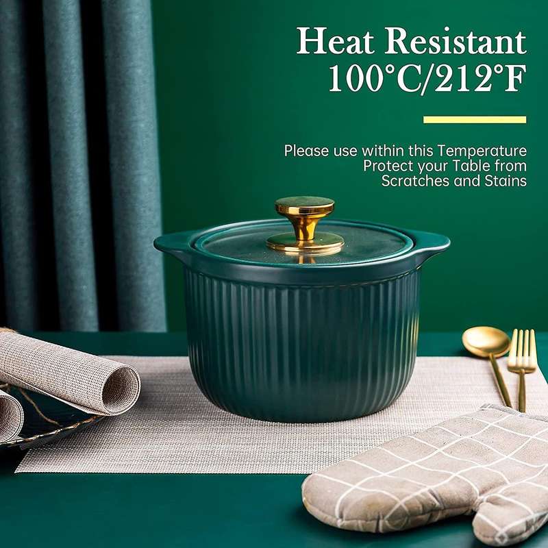 Placemats, 8 Heat Resistant Stain Resistant Anti-water Non- Placemats for Dining Table, Washable (b