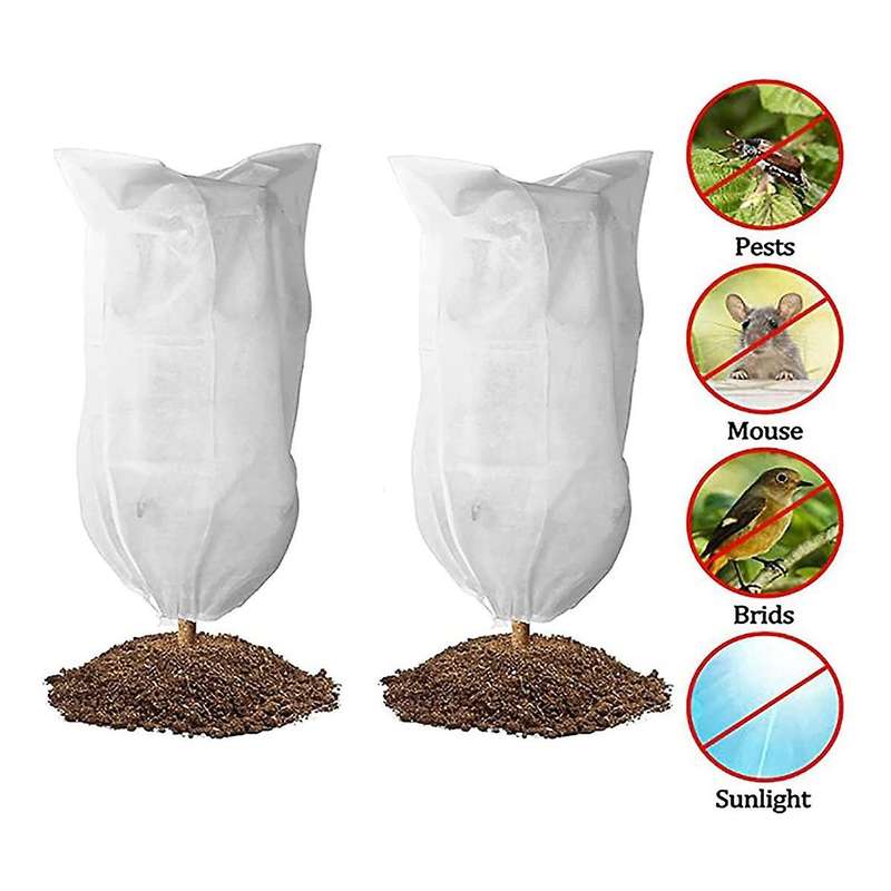Plant Cover Frost Protection, Frost Protection Plant Cover with Drawstring, for Cold Winter Weather