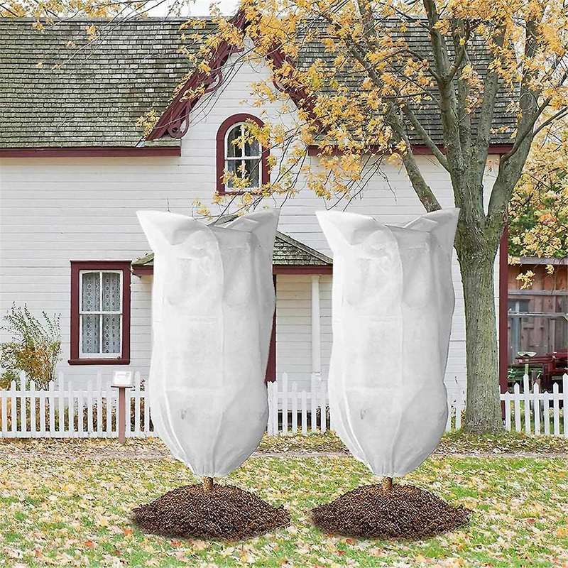 Plant Cover Frost Protection, Frost Protection Plant Cover with Drawstring, for Cold Winter Weather