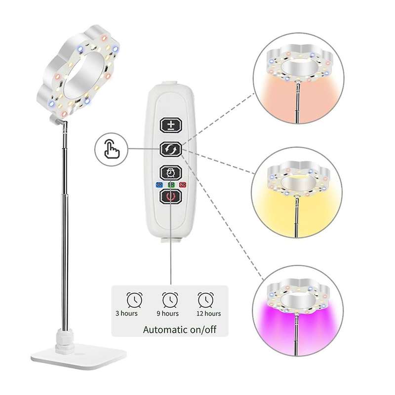 Plant Grow Lights for Indoor Plants, Full Spectrum Led Plant Light with Detachable Stand, Growing L