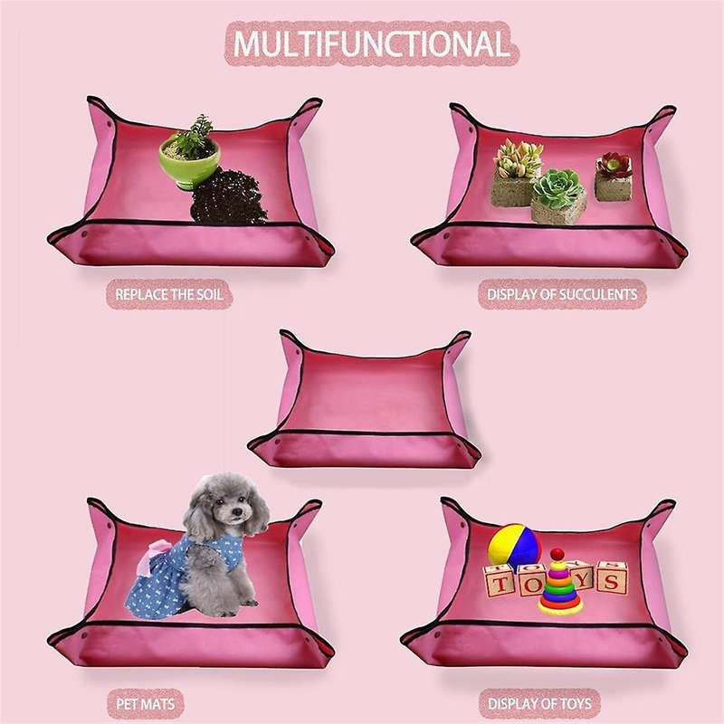 Plant Repotting Mat for Indoor Plant, Garden Tool, Waterproof Transplanting Succulents Soil Portable