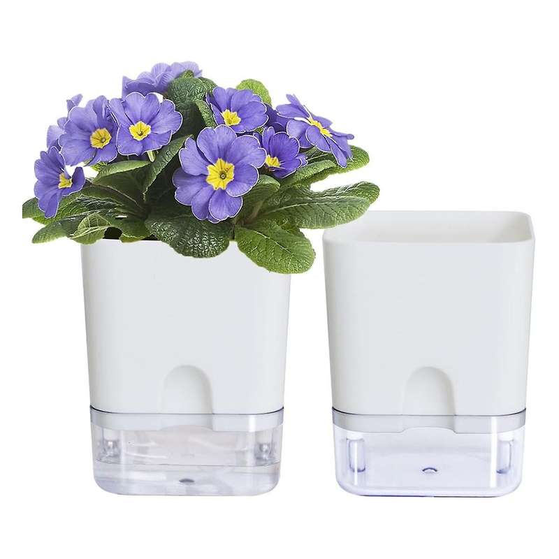 Plant Pots Indoor 4.25 Inch Self Watering Plant Pot for Indoor, Violet Pots Planter with Visible Re