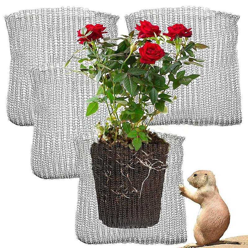 Plant Root Guard Baskets 6 Pcs Root Guard Wire Basket Cages Underground Stainless Steel Wire for Pla