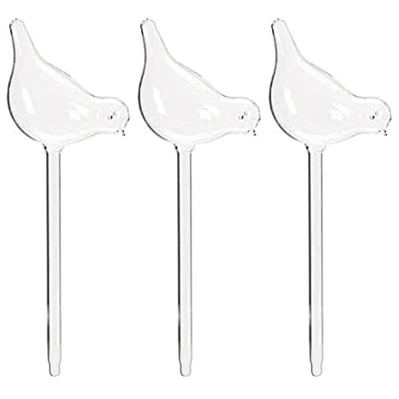 Plant Self Watering Globe Plants Water Bulbs Bird Shape Clear Glass Watering Device