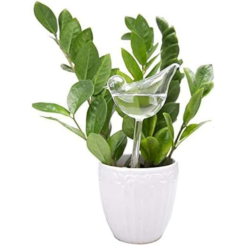 Plant Self Watering Globe Plants Water Bulbs Bird Shape Clear Glass Watering Device