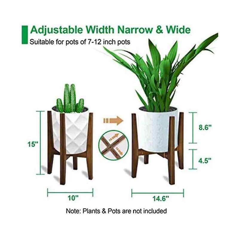Plant Stand Adjustable Modern Indoor Plants Stands Corner Flower Holder for Indoor Outdoor Fits 18 t