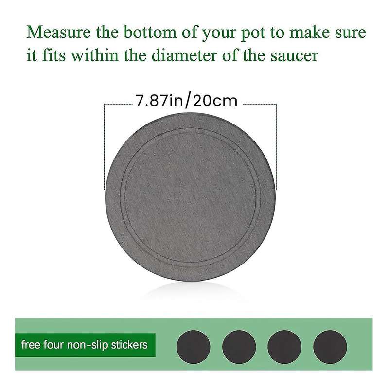 Plant Saucer Flower Pot Saucers Plant Trays for Pots Instant Dry Diatomaceous Drip Trays for Indoor