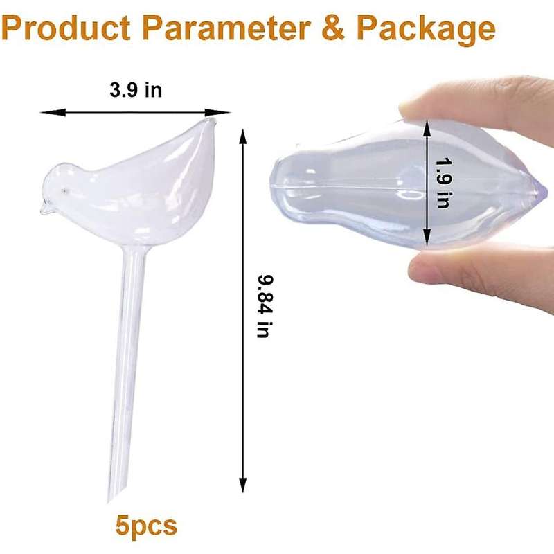 Plant Watering Globes - 5Pcs Plant Watering Devices Premium Plant Waterer Self Watering Spikes Water