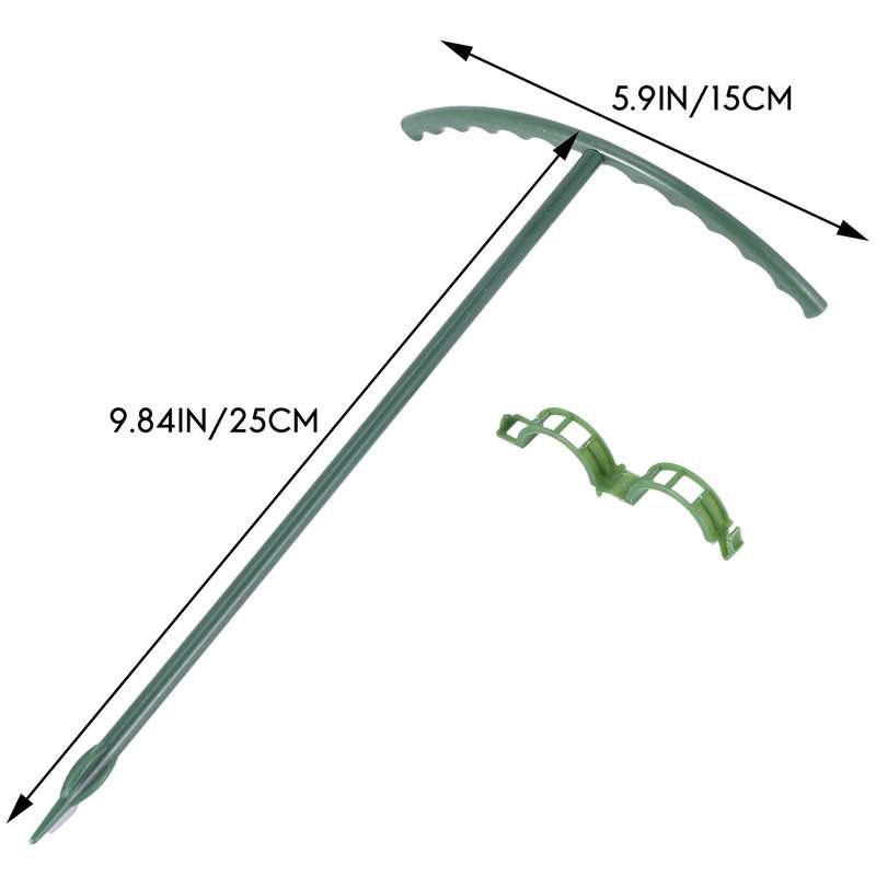 Plant Support, 12 Pcs Plant Stakes Half Round Ring Plant Cage Holder Flower Pot Climbing Trellis Wi