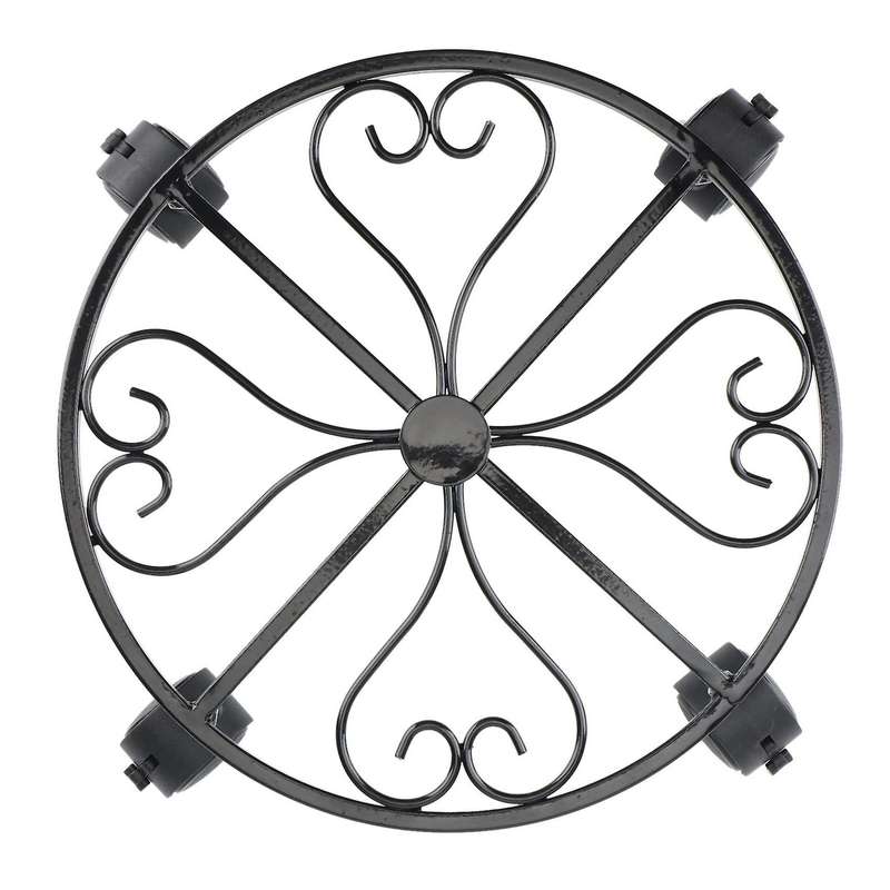 Plant with Wheels Rolling Plant Stand, Heavy Duty Iron Garden Flower Pot, Potted Plant with Locking
