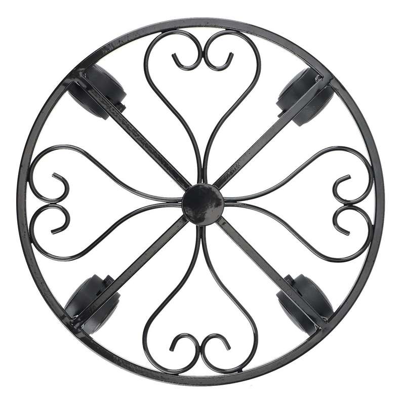 Plant with Wheels Rolling Plant Stand, Heavy Duty Iron Garden Flower Pot, Potted Plant with Locking