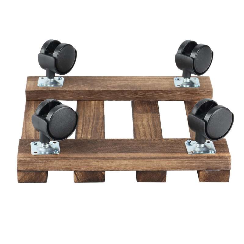 Plant Wooden Lockable Plant Stand Heavy Duty Plant Square Sturdy Design Indoor Outdoor Hold 10 inch
