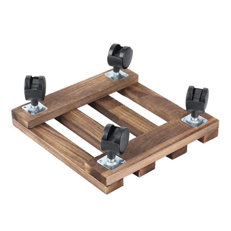 Plant Wooden Lockable Plant Stand Heavy Duty Plant Square Sturdy Design Indoor Outdoor Hold 10 inch