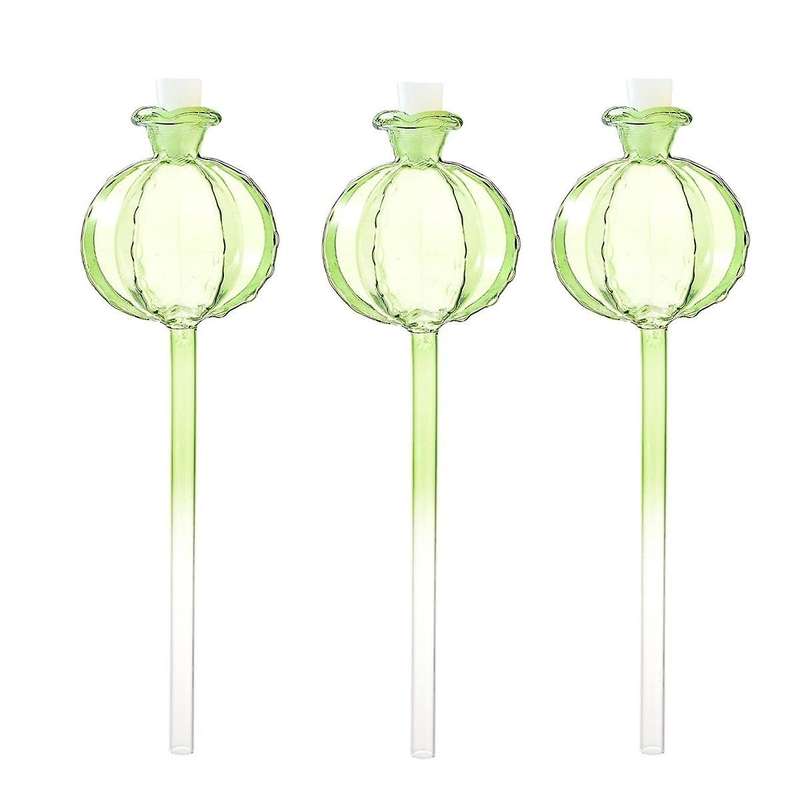 Plant Watering Globes ,3pcs Blown Plant Watering Devices, Self Watering Globes Watering Globes for I