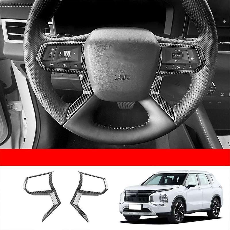 Plastic Carbon Fiber Steering Wheel Cover Trim for 2022+ Steering Wheel Panel Trim