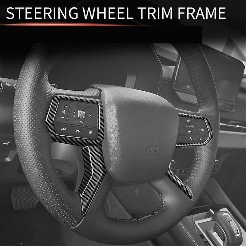 Plastic Carbon Fiber Steering Wheel Cover Trim for 2022+ Steering Wheel Panel Trim