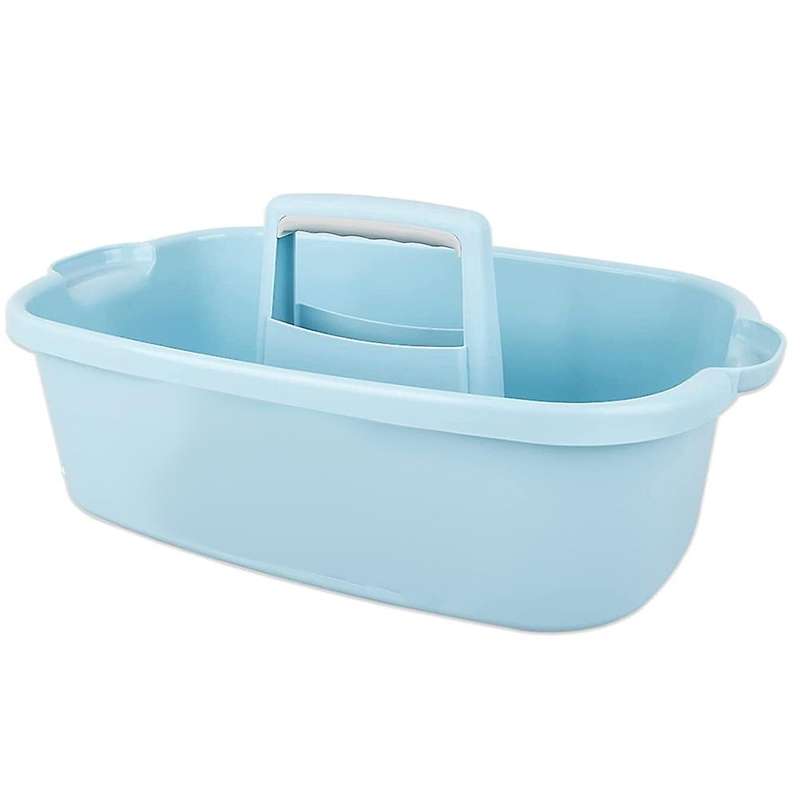 Plastic Basket Portable Shower Tote Organizer Basket with Handle for Bathroom, Bedroom, Kitchen Blu