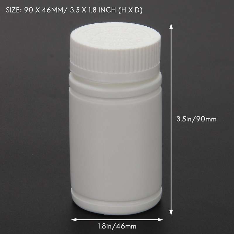 Plastic Empty Medicine Bottles Pill Tablet Container Holder 3pcs White