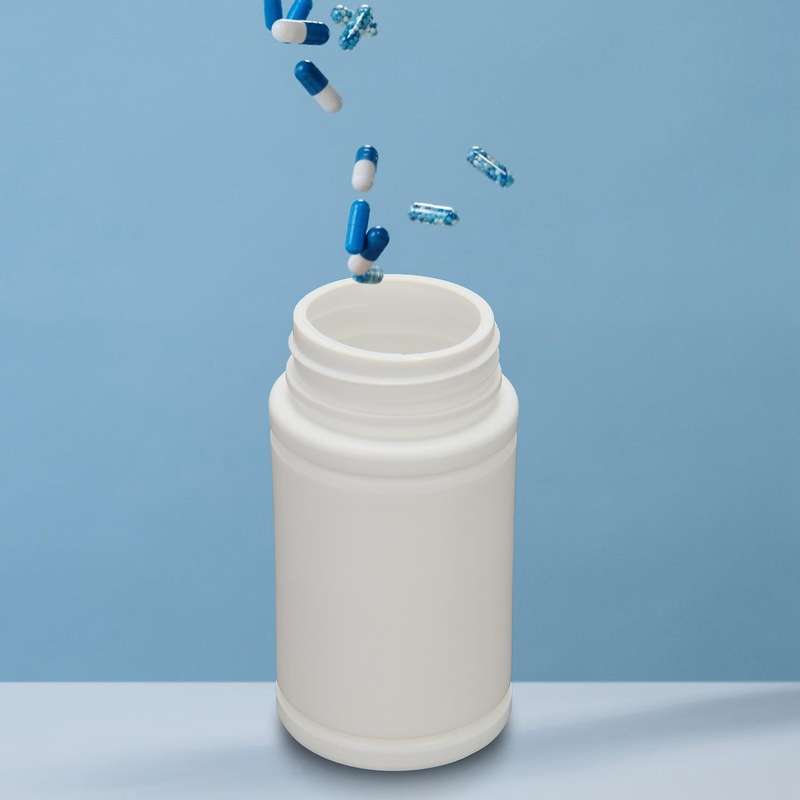 Plastic Empty Medicine Bottles Pill Tablet Container Holder 3pcs White