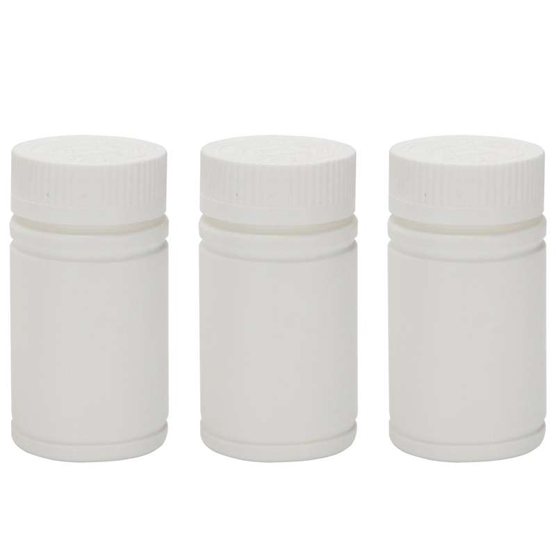Plastic Empty Medicine Bottles Pill Tablet Container Holder 3pcs White