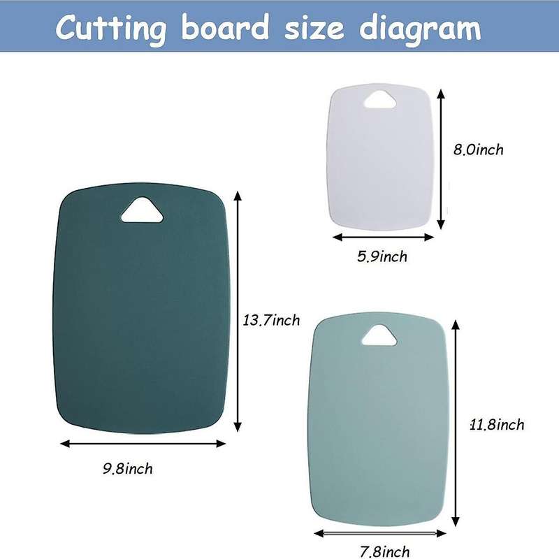 Plastic Cutting Board Set Of 3, Cutting Boards for Kitchen,thick Chopping Boards for Meat, Veggies,