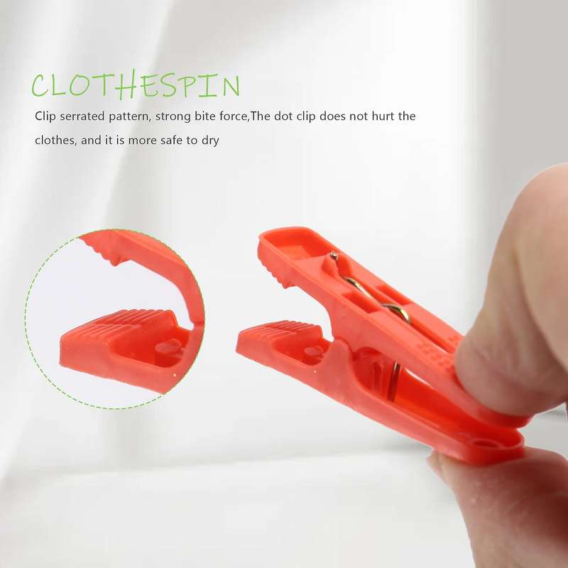 Plastic Clothing Pegs Clips Clothes Pins 20 Pcs Assorted Colors