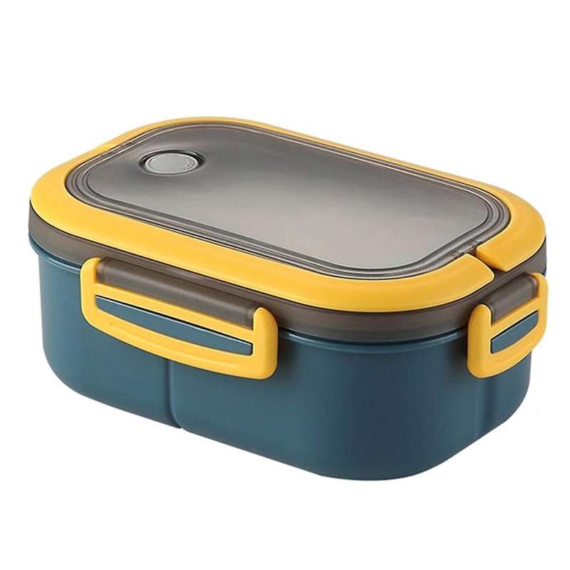 Plastic Lunch Box, 1200ml Compartment Plastic Bento Box, Sealed Food Containers with Spoon, Bento Bo