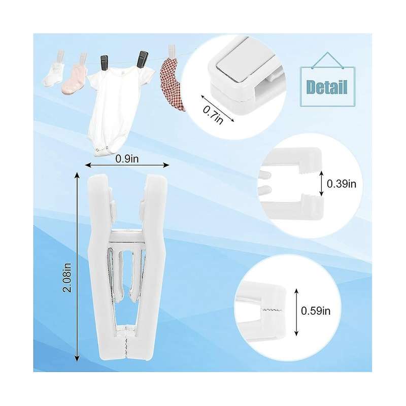 Plastic Hanger Clips for Baby Clothes, Strong Plastic Clips for Hangers, Multi- Hanger Clips for Vel