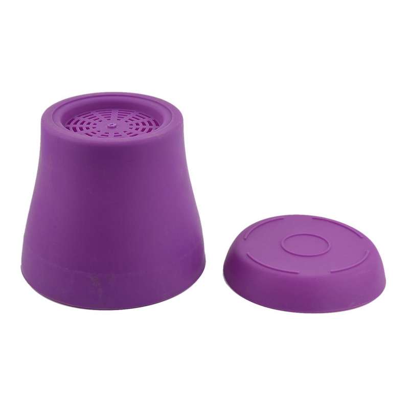 Plastic Plant Flower Pot Planter with Saucer Tray Round Gloss Home Garden Decor, Purple Upper -, 14c