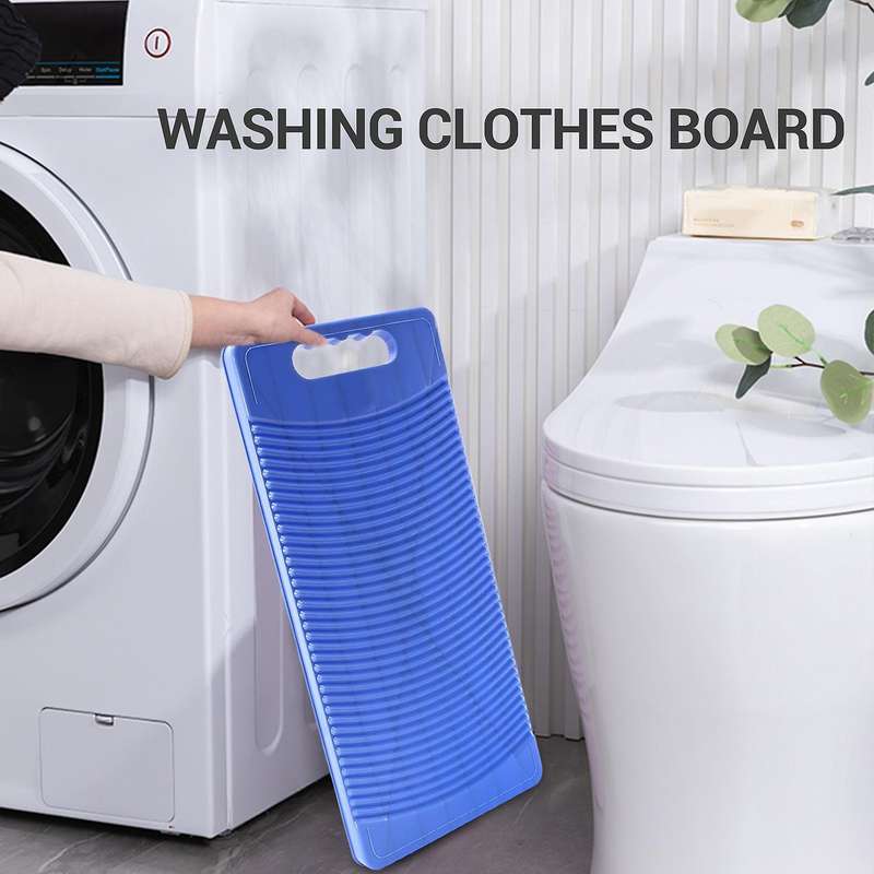 Plastic Rectangle Washboard Wash Clothes Board 50cm Long Red, Green, Blue Random