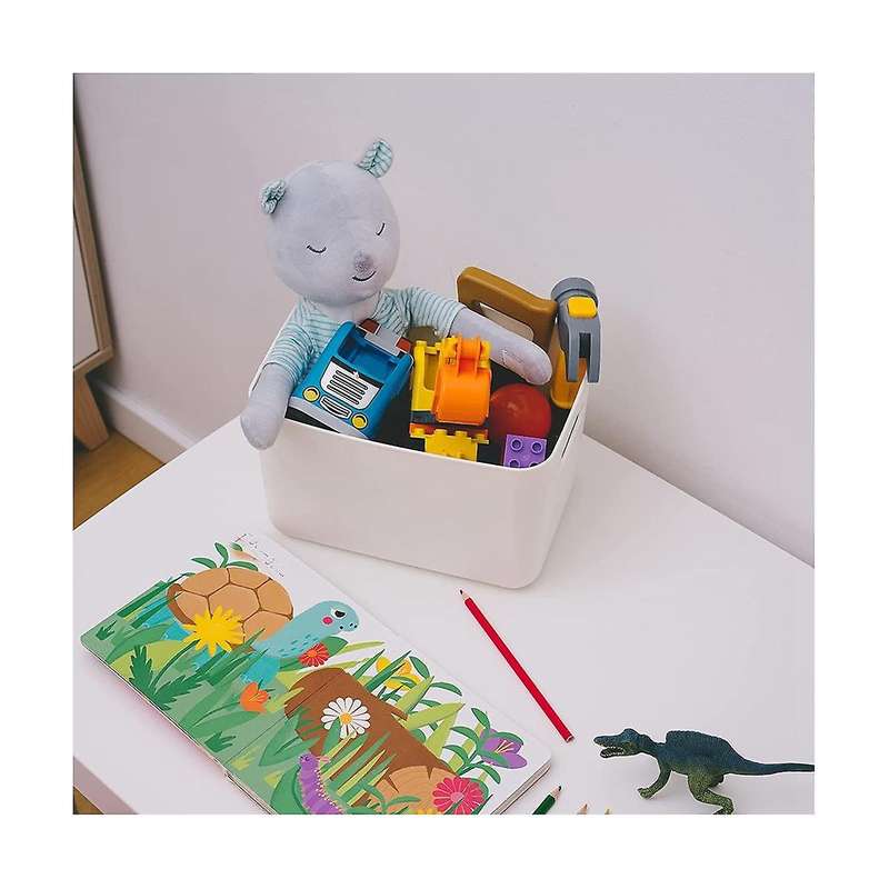 Plastic Storage Boxes - 6 Plastic Baskets for Bathroom Storage, and Office Storage (6 Pack)