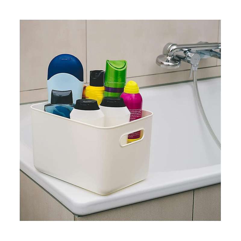 Plastic Storage Boxes - 6 Plastic Baskets for Bathroom Storage, and Office Storage (6 Pack)