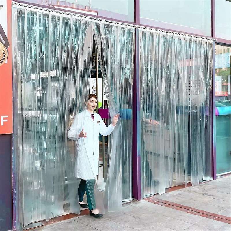 Plastic Vinyl Replacement Strip 7.9 In X 4.9 Ft Door Curtain, Clear Pvc Freezer Curtain Door Curtain