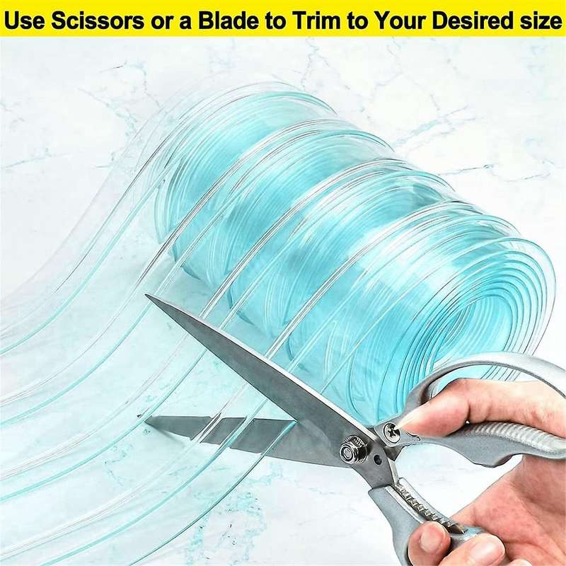 Plastic Vinyl Replacement Strip 7.9 In X 4.9 Ft Door Curtain, Clear Pvc Freezer Curtain Door Curtain