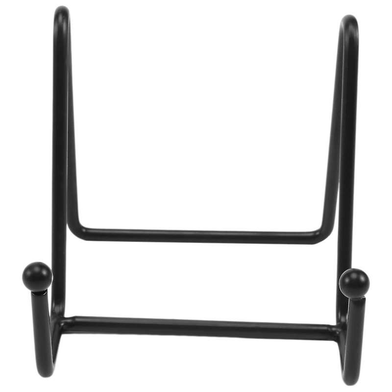 Plate Holder Display Stands, Metal Black Frame Stand for Picture, Book, Photo Easel, Creation, Colle